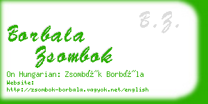 borbala zsombok business card